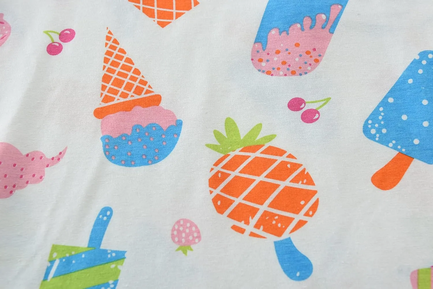 Little Hand Toddler Girls Pajamas 4 Pieces Pjs Sleepwear Summer Children Jammies Cotton Short Sets for 2-7T