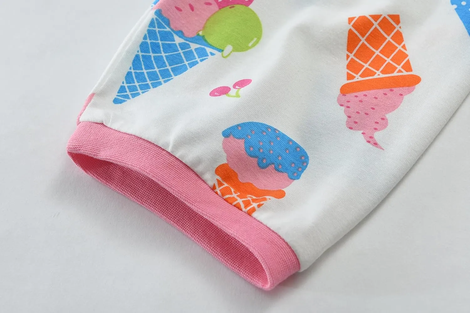 Little Hand Toddler Girls Pajamas 4 Pieces Pjs Sleepwear Summer Children Jammies Cotton Short Sets for 2-7T
