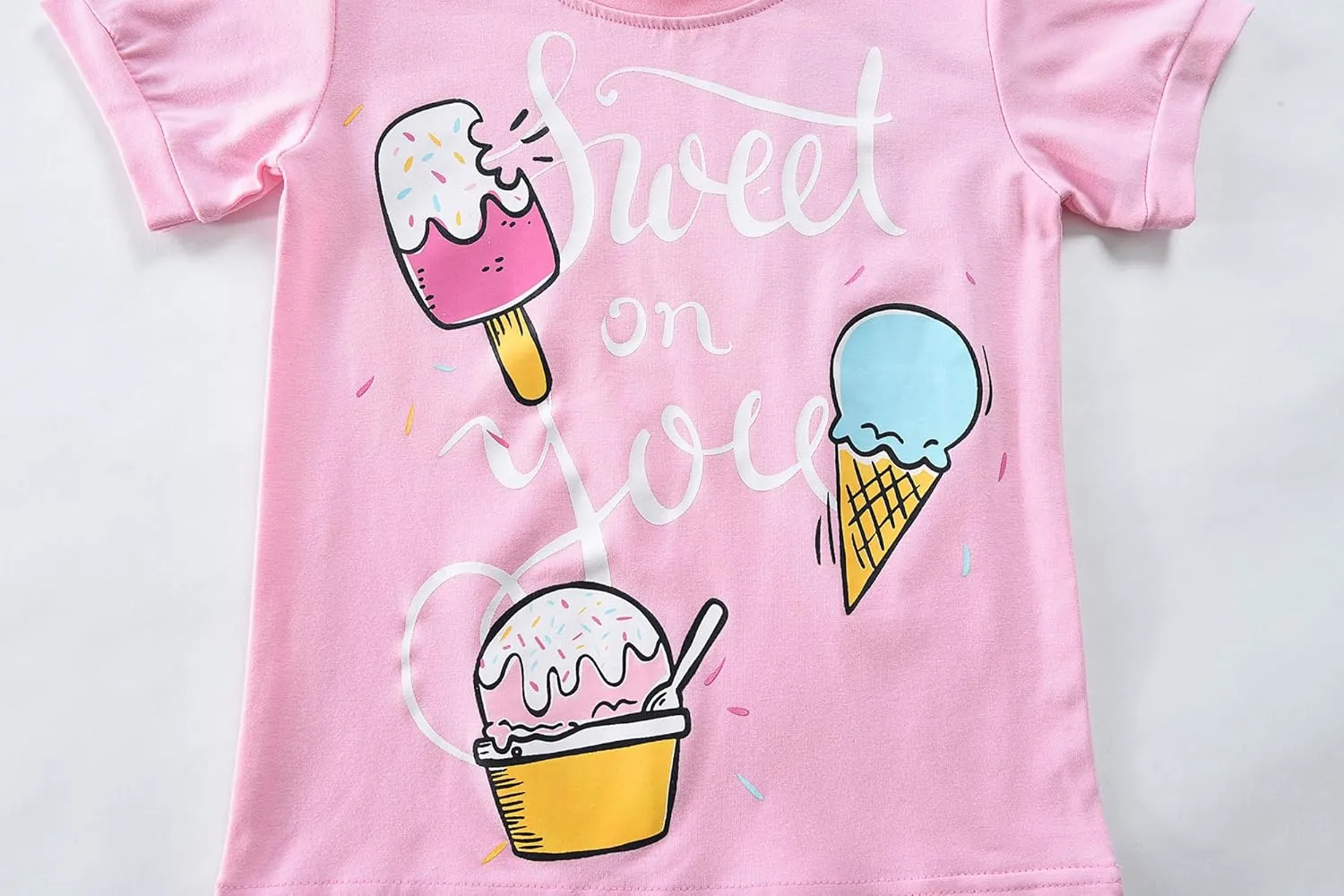 Little Hand Toddler Girls Pajamas 4 Pieces Pjs Sleepwear Summer Children Jammies Cotton Short Sets for 2-7T