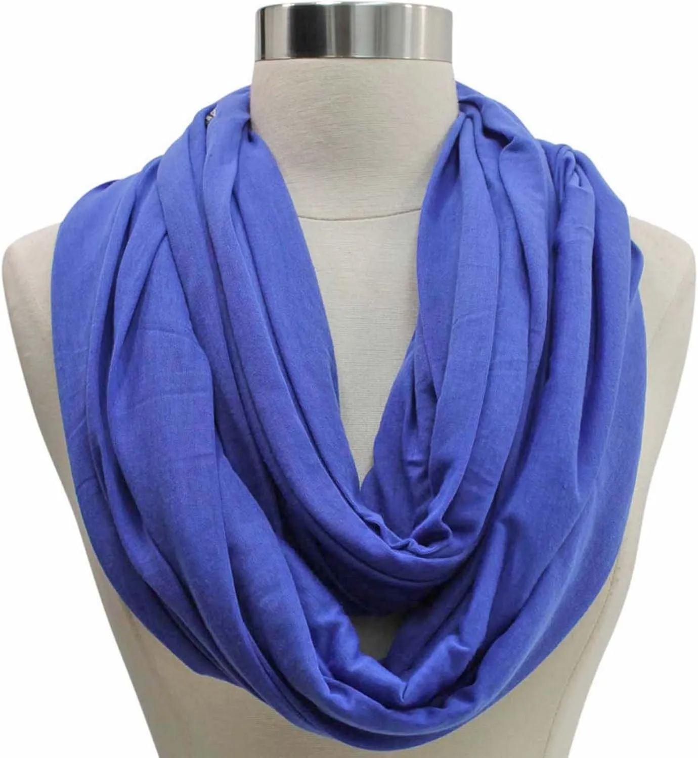 Long Jersey Knit Circle Infinity Scarf