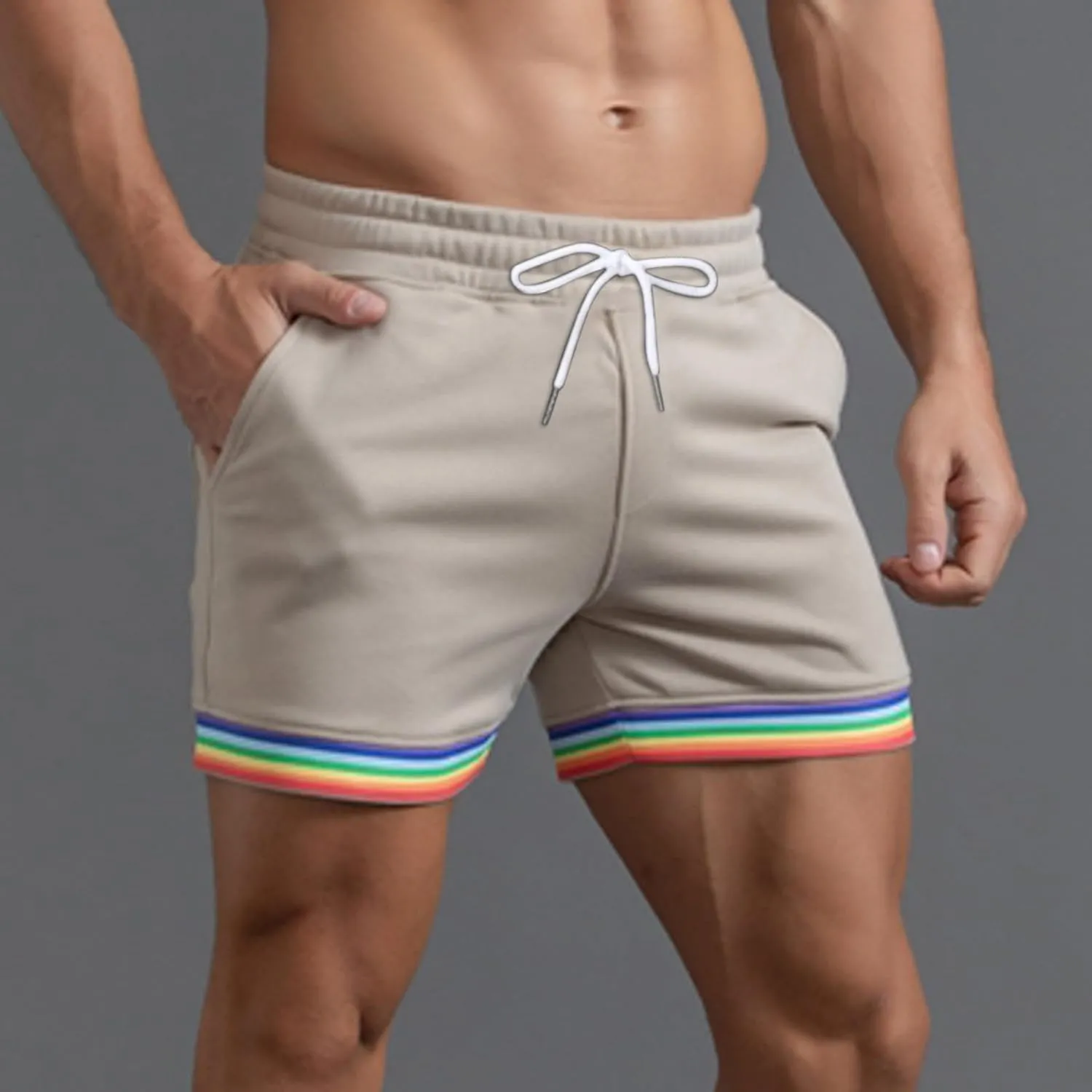 Men's Athletic Shorts Quick Dry Loose-Fit Lightweight Activewear Drawstring Running Workout Gym Shorts with Pockets