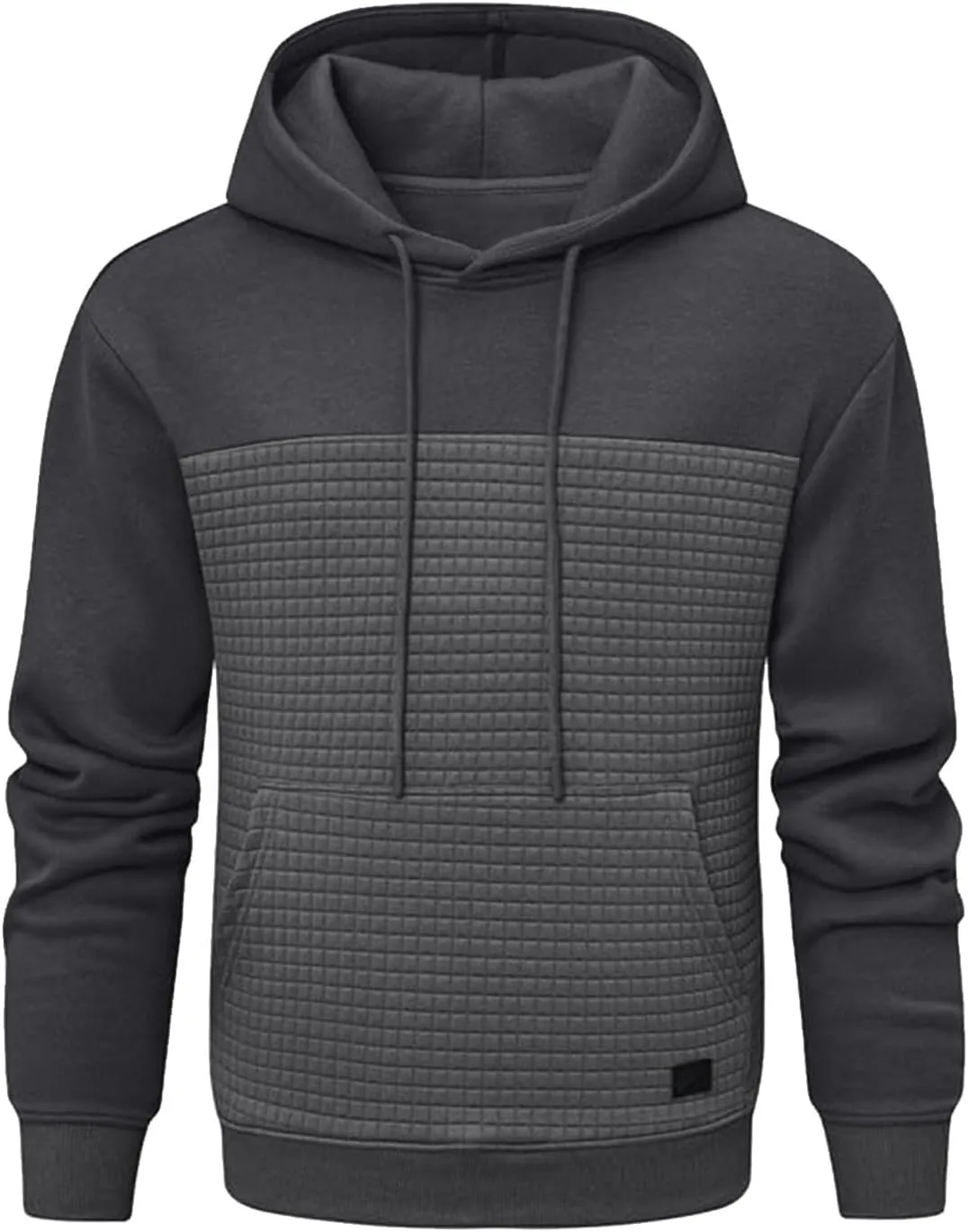 Men's Autumn and Winter Warm Pullover Splicing Zipper Jacket Zip Up Hoodie Heavyweight Hoode Sweatershirt Coats