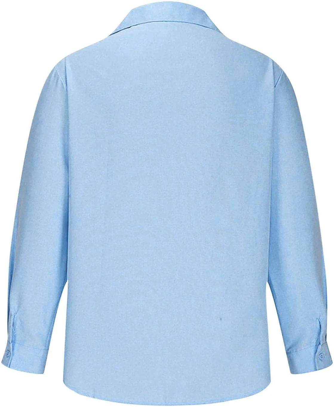 Men's Button Down Shirts Long Sleeve Lapel Collar Cardigan Tops Solid Color Basic Classic Fit Casual Tops
