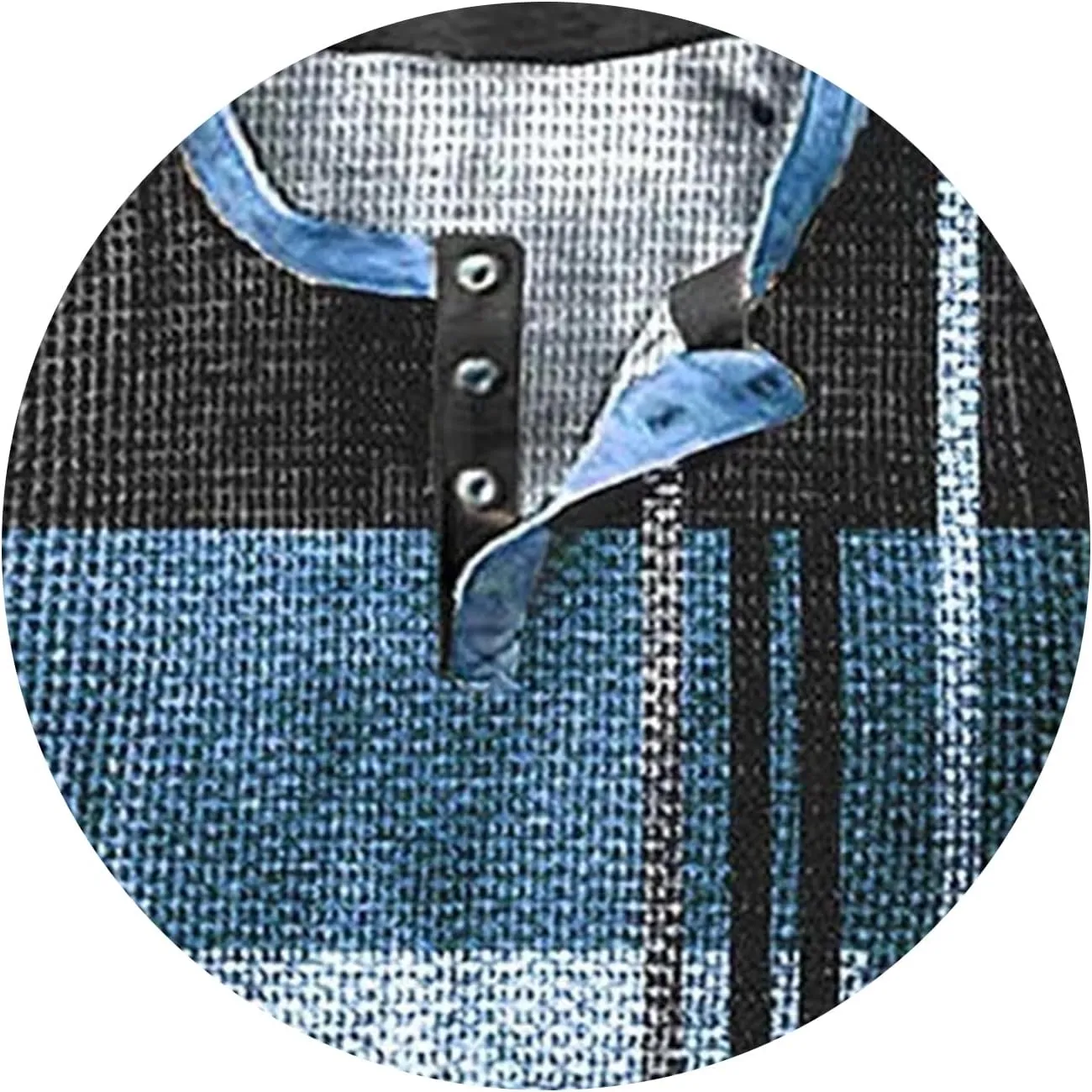 Mens Fashion Printing Henley Shirts Casual Button Crewneck Tops Regular Fit Short Sleeve Pullover Shirts for Men