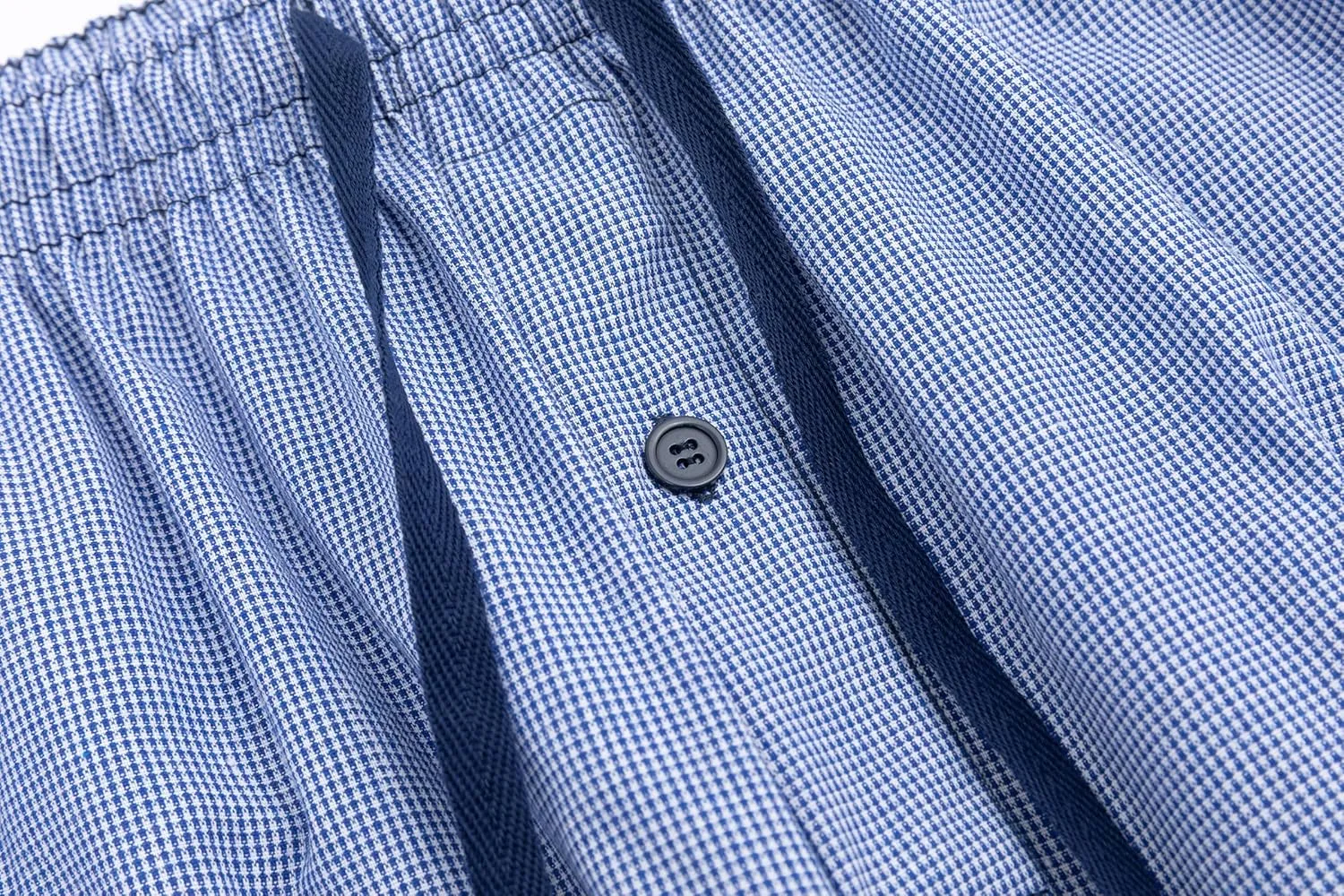 Mens Pajama Pants 100% Cotton Plaid Sleep & Lounge Pants, PJ Bottoms with Pockets and Button Fly