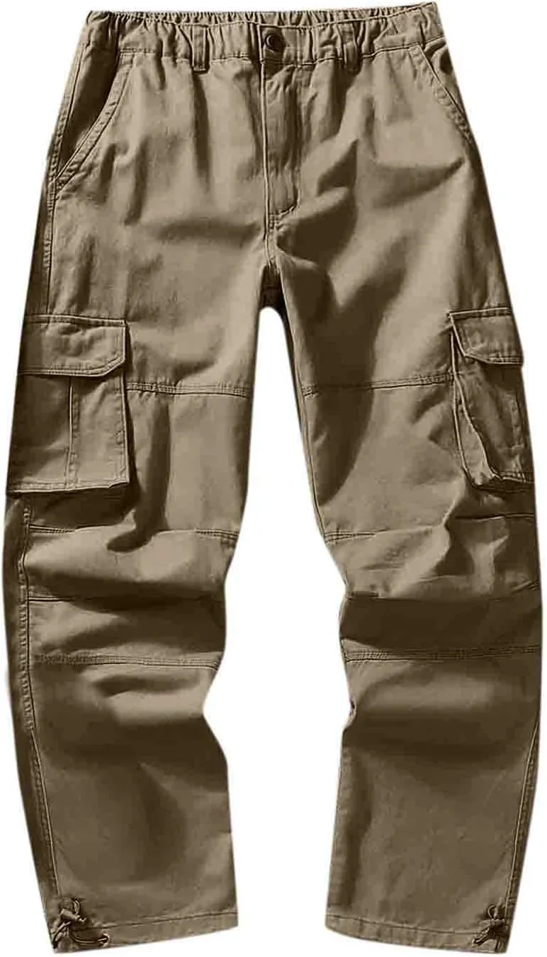 Mens Sweatpants with Pockets Big and Tall Running Gym Men's Casual Pants Drawstring Sweat Jogging Cargo Joggers Long