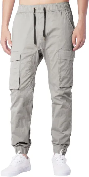 Mens Workout Cargo Sweatpants Drawstring Sports Jogger for Men Workout Sport Work Hiking Pants Men's Athletic Trouser