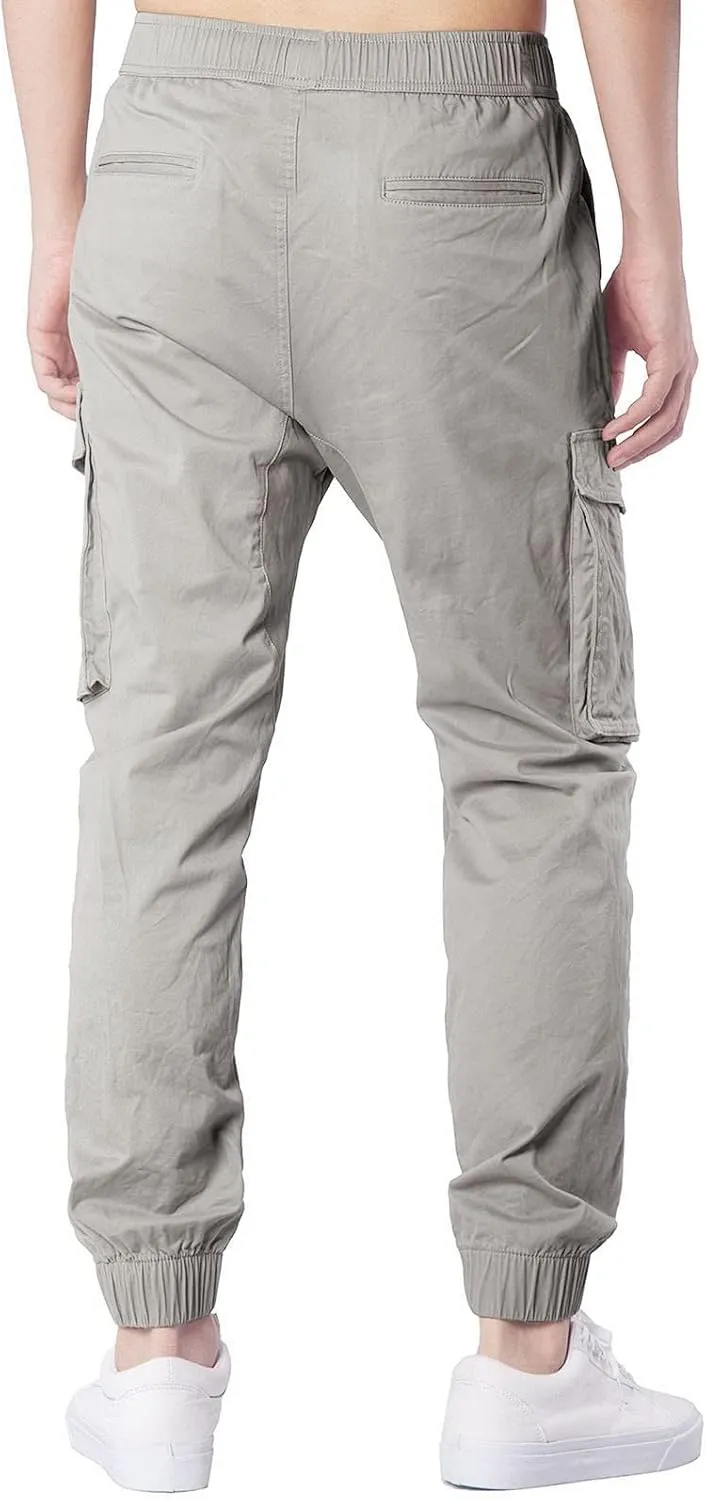 Mens Workout Cargo Sweatpants Drawstring Sports Jogger for Men Workout Sport Work Hiking Pants Men's Athletic Trouser