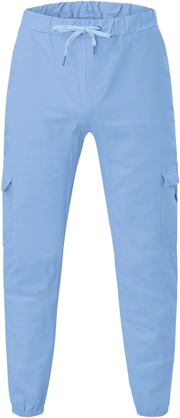 Mens Workout Cargo Sweatpants Mens Cargo Pants Casual Drawstring Athletic Jogger Sports Outdoor Trousers Mens Active