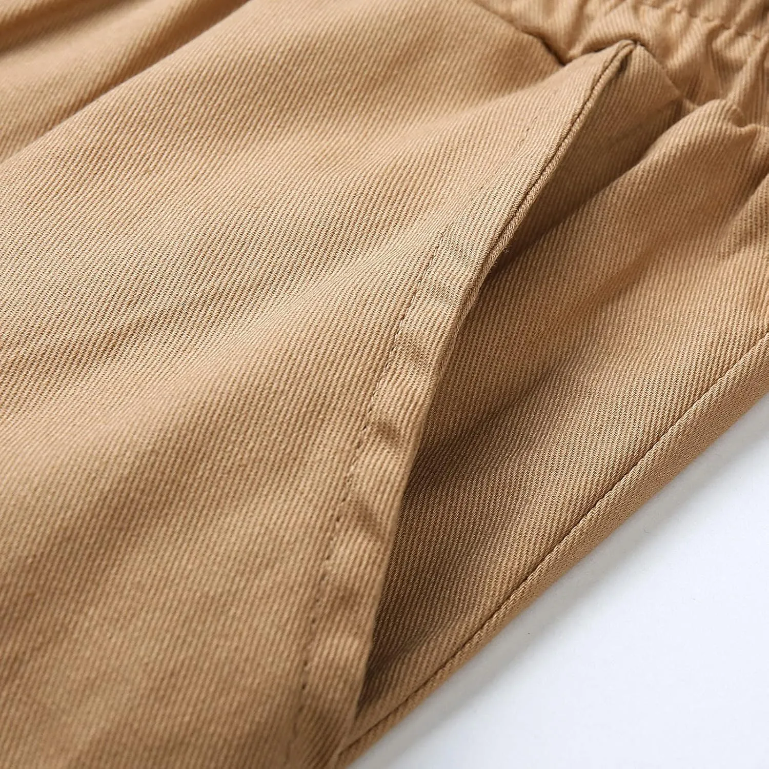 Mens Workout Cargo Sweatpants Pockets Pant Mens Cotton Linen Pants Loose Casual Lightweight Elastic Waist Drawstring