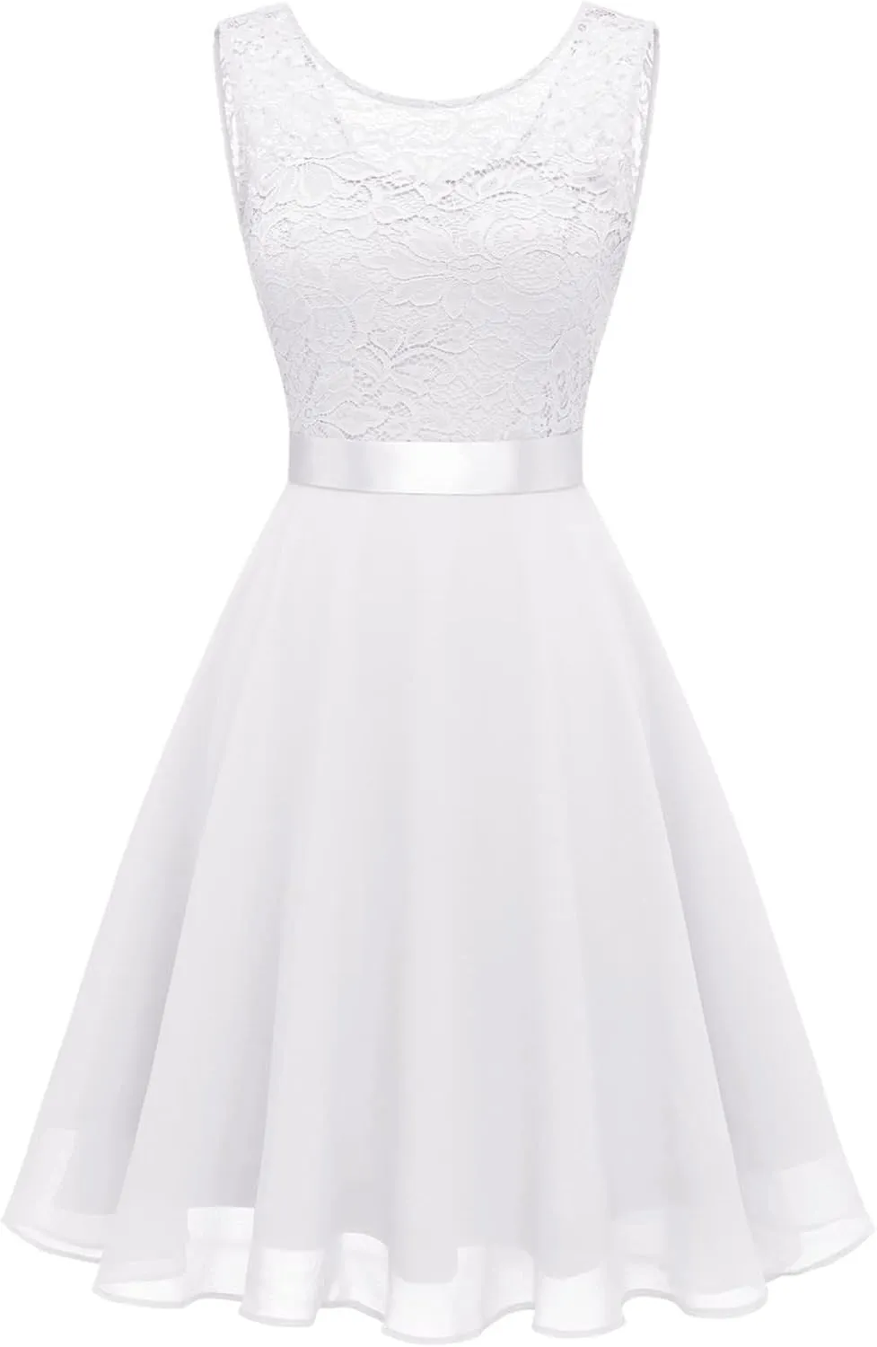 Mother of The Bride Dresses for Women Retro Floral Sleeveless A-Line Pastel Chiffon Dress Petite Church Summer Clothes