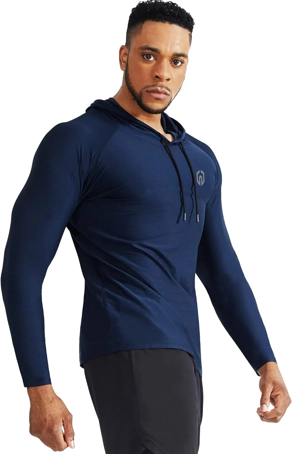 NELEUS Men's Dry Fit Athletic Shirt Workout Running Long Sleeve Shirts with Hoods