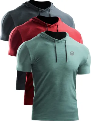 NELEUS Men's Dry Fit Performance Athletic Shirt with Hoods