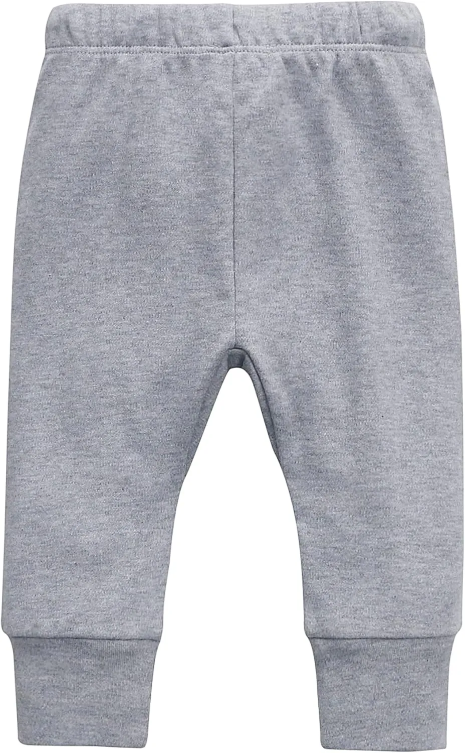O2 BABY Organic Cotton Unisex Baby Jogger Pants, 3-Pack Pull-on Bottoms, Newborn Leggings