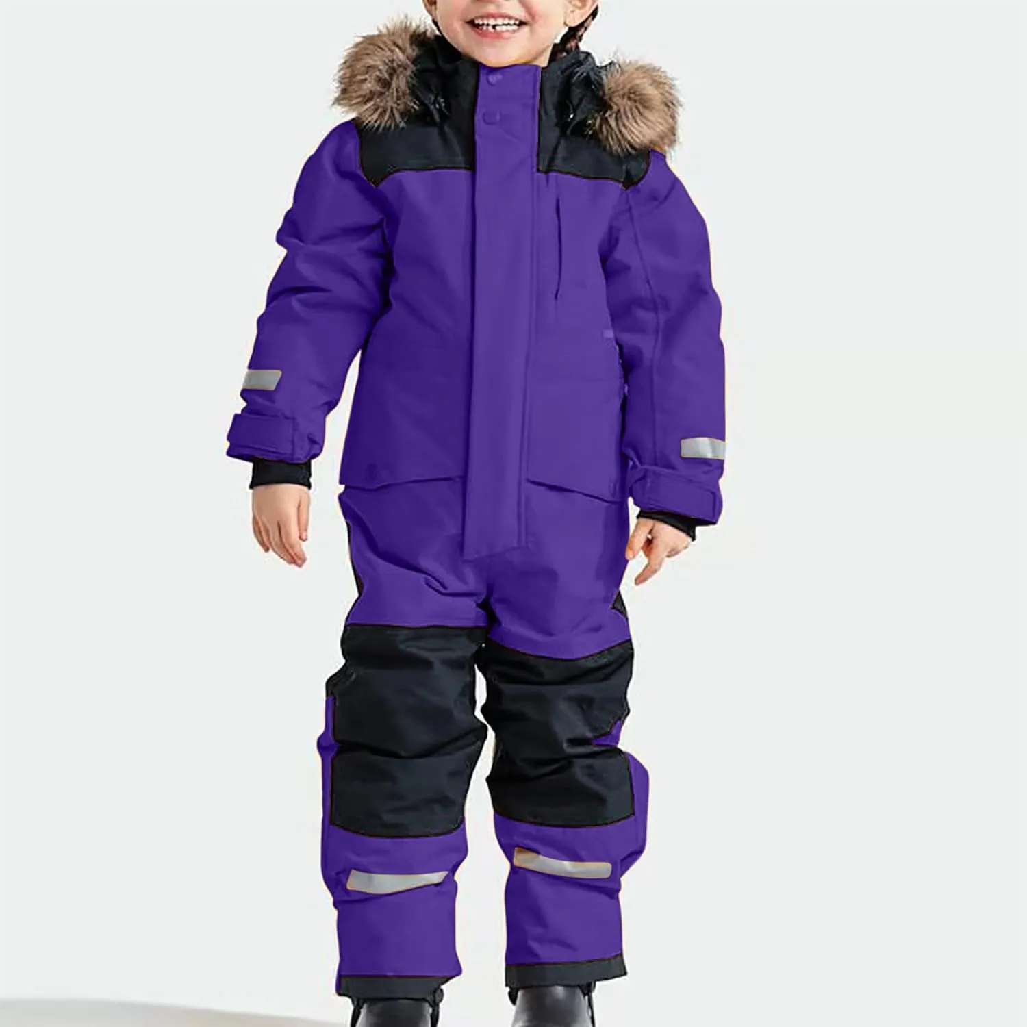 One Piece Snowsuit Kids Girls Boys Waterproof Windproof Winter Outdoor Overalls Snowboarding Ski Suits Jumpsuits