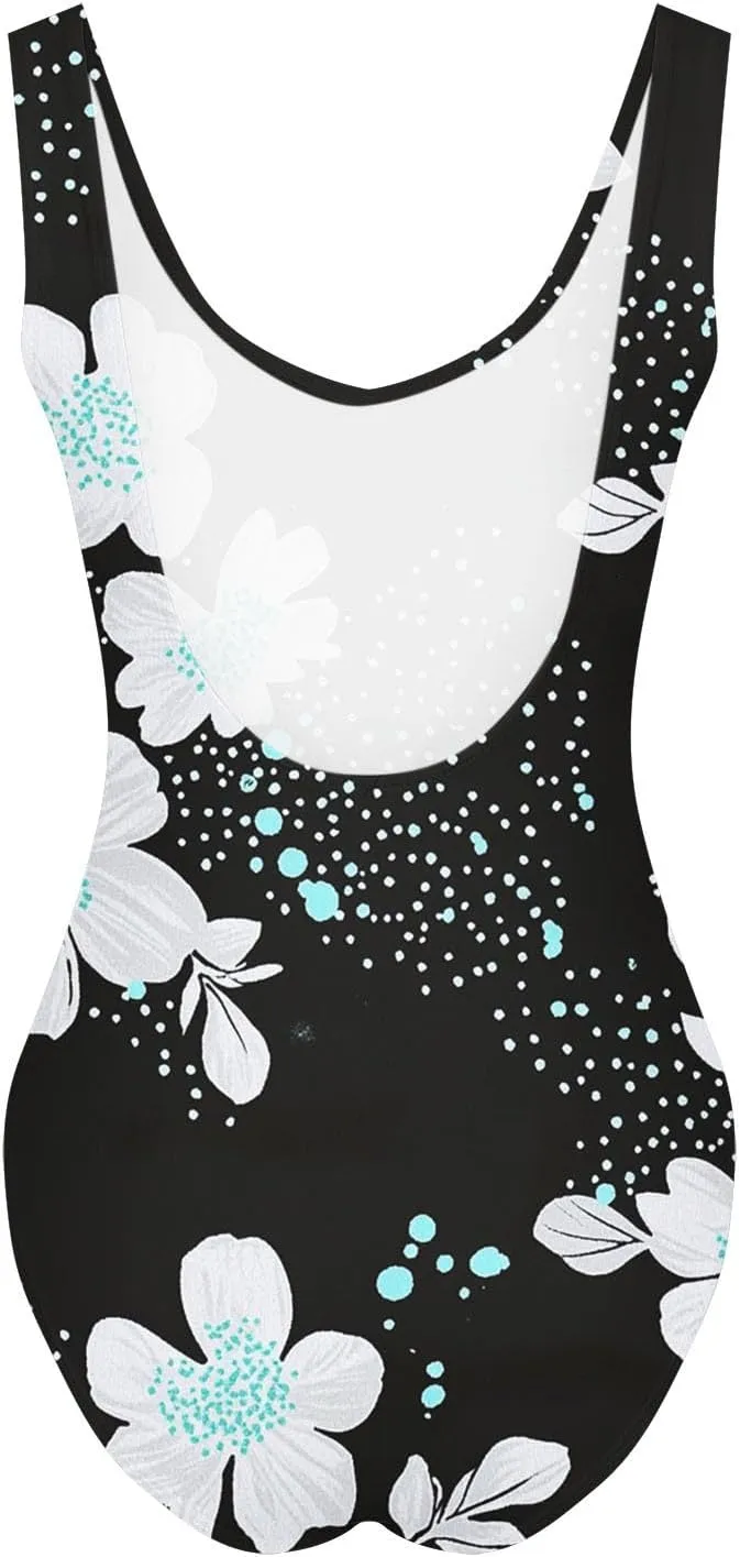 One Piece Swimsuit Women Sexy Backless Tummy Control Padded Bathing Suits 2025 Summer Retro Floral Printed Swimwear