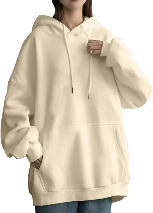 Oversized Sweatshirts for Women Loose Fit Casual Pocket Pullover Hoodies Long Sleeve String Solid Activewear Sweater