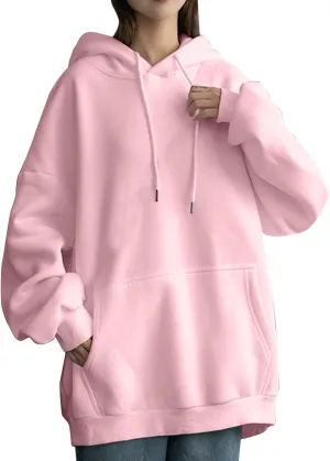 Oversized Sweatshirts for Women Loose Fit Casual Pocket Pullover Hoodies Long Sleeve String Solid Activewear Sweater