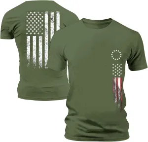 Patriotic Shirts for Men Short Sleeve Loose Fit Casual Summer 4th of July Tshirts Lightweight Big and Tall American Flag Tee