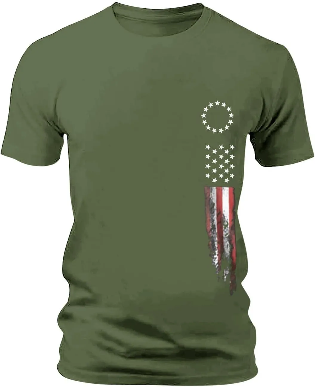 Patriotic Shirts for Men Short Sleeve Loose Fit Casual Summer 4th of July Tshirts Lightweight Big and Tall American Flag Tee