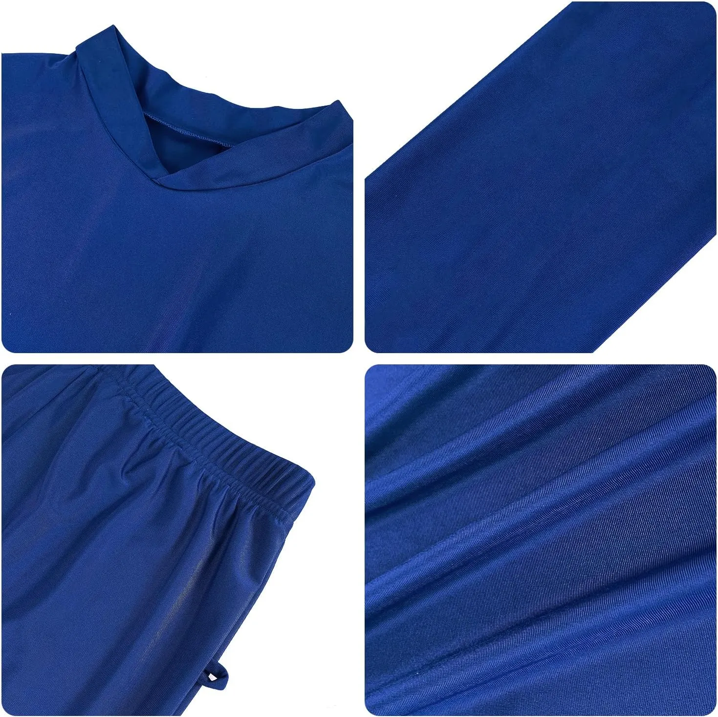 Plus Size Burkini Muslim Swimsuits for Women Modest Islamic Swimwear Long Sleeve Full Cover 3PCS Set Beachwear with Cap