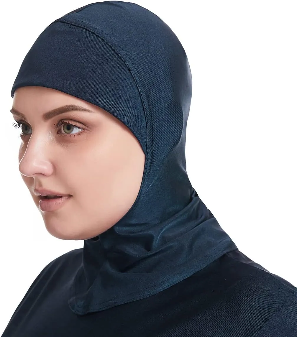 Plus Size Muslim Swimsuits for Women Rash Guard Swimwear Top Pants with Hijab/Cap