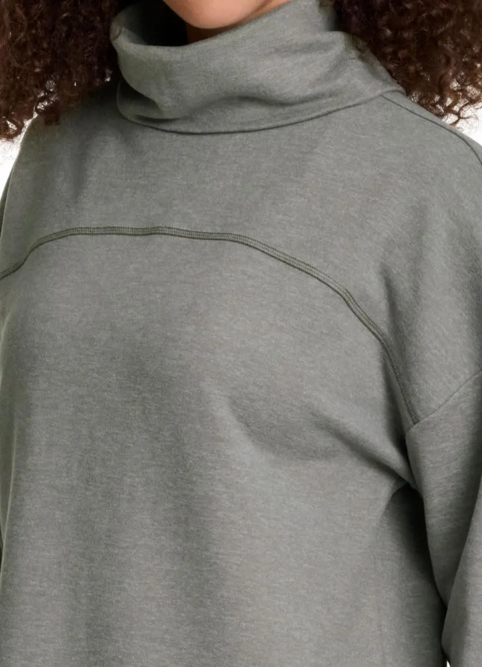 RBX Activewear Cowl Neck Sweater Dress for Women, Long Sleeve Lightweight Sweatshirt Dress Legging Friendly Tunic