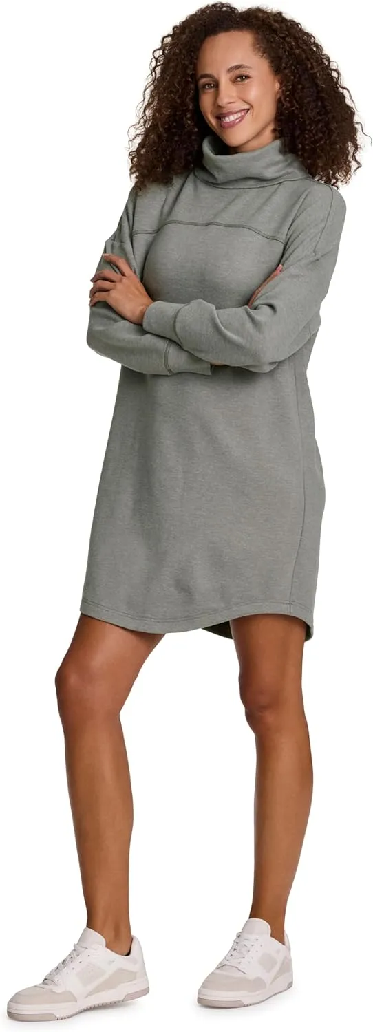 RBX Activewear Cowl Neck Sweater Dress for Women, Long Sleeve Lightweight Sweatshirt Dress Legging Friendly Tunic
