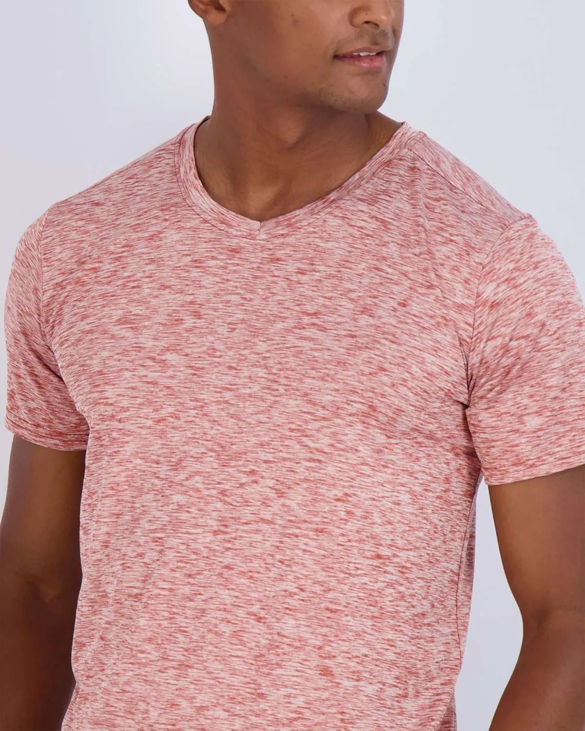 Real Essentials 5 Pack: Mens V-Neck Dry-Fit Moisture Wicking Active Athletic Tech Performance T-Shirt