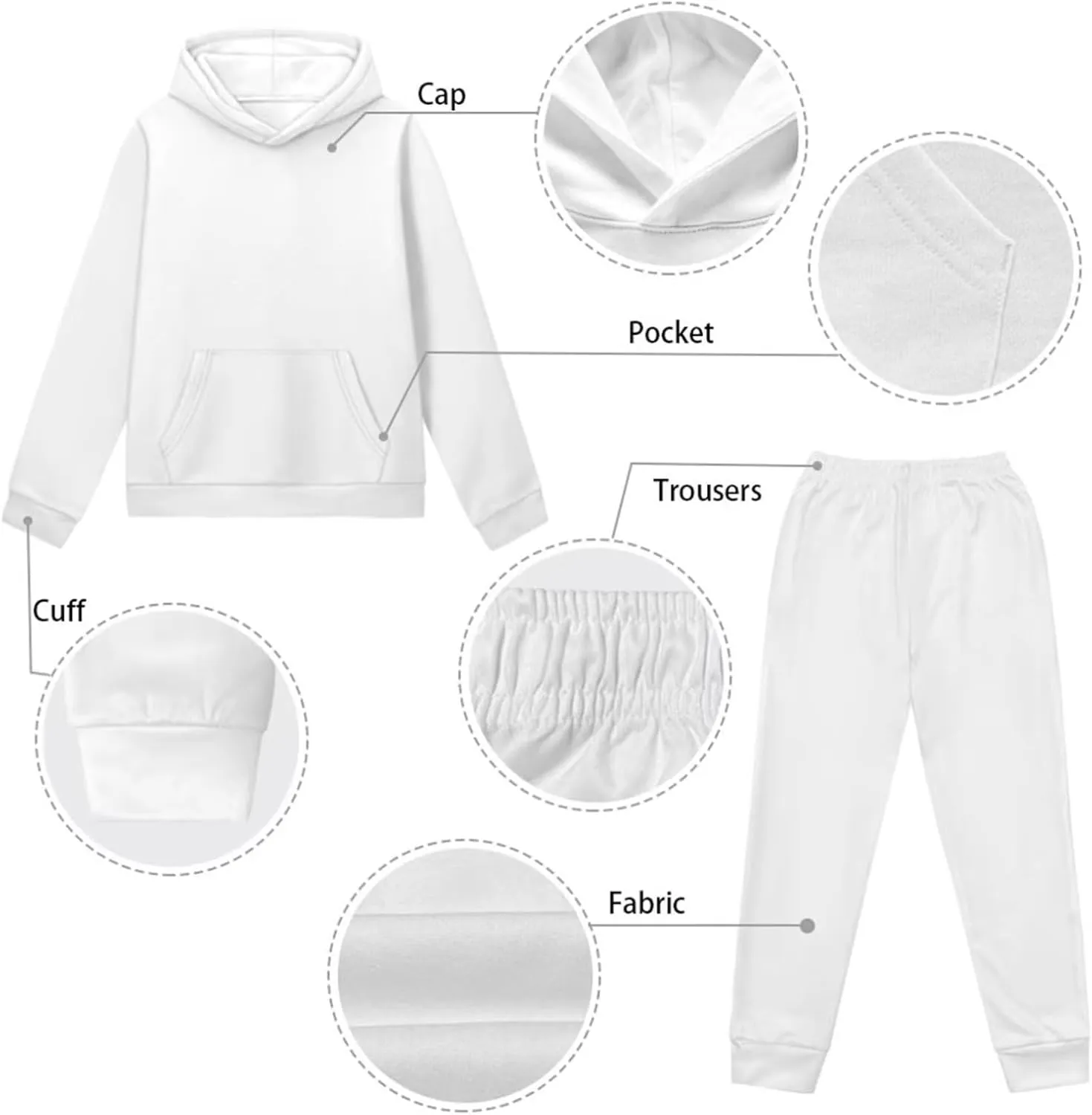 Renewold 2 pcs Set Long Sleeve Kids Hoodie Sweatshirt and Sweatpants Boys Girls Activewear Clothing Outfits