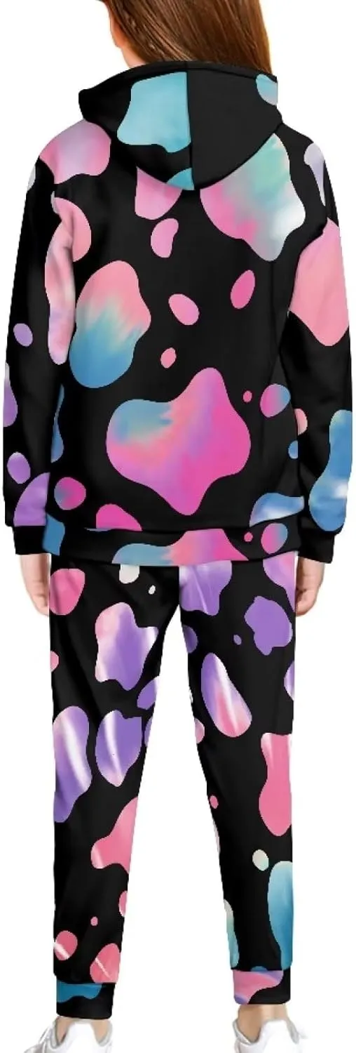 Renewold 2 pcs Set Long Sleeve Kids Hoodie Sweatshirt and Sweatpants Boys Girls Activewear Clothing Outfits