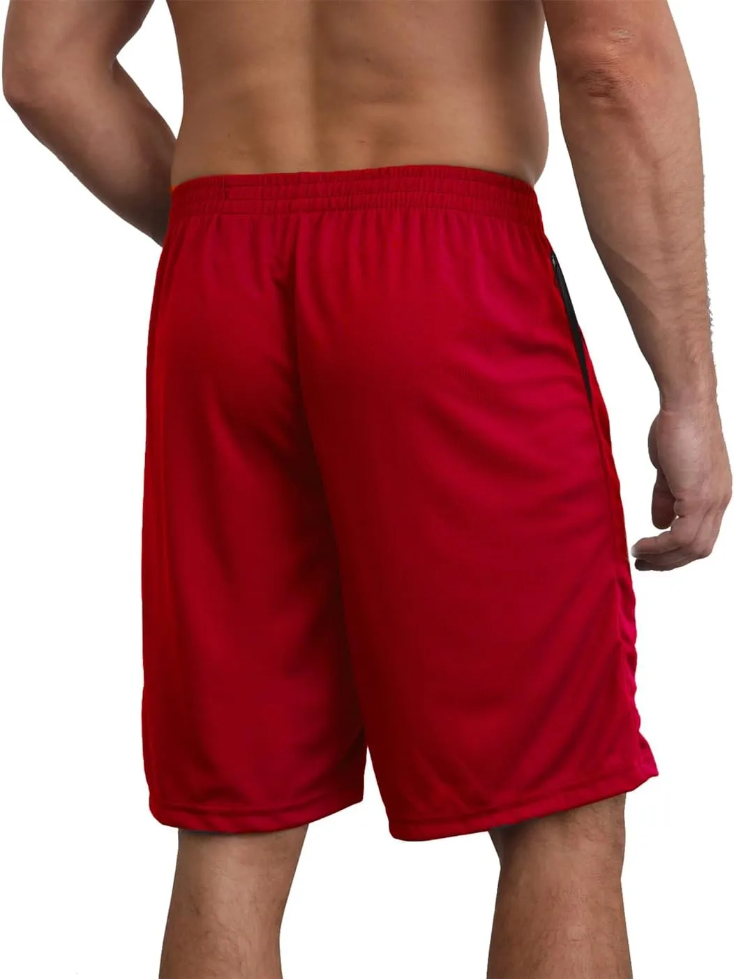 RPOVIG Men's Workout Shorts Sets 5 Pack with Zippered Pockets Basketball Gym Activewear Athletic Mesh Shorts