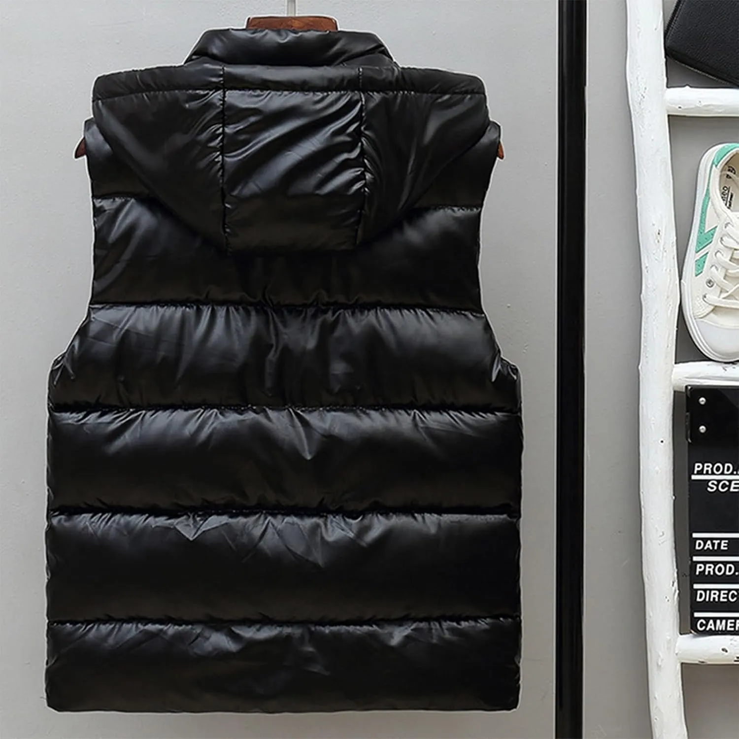 RTRDE Mens Winter Vests Outerwear Puffer Vest Sleeveless Jacket Zipper Outdoor Warm Water Resistant Coat Vest, M-4XL