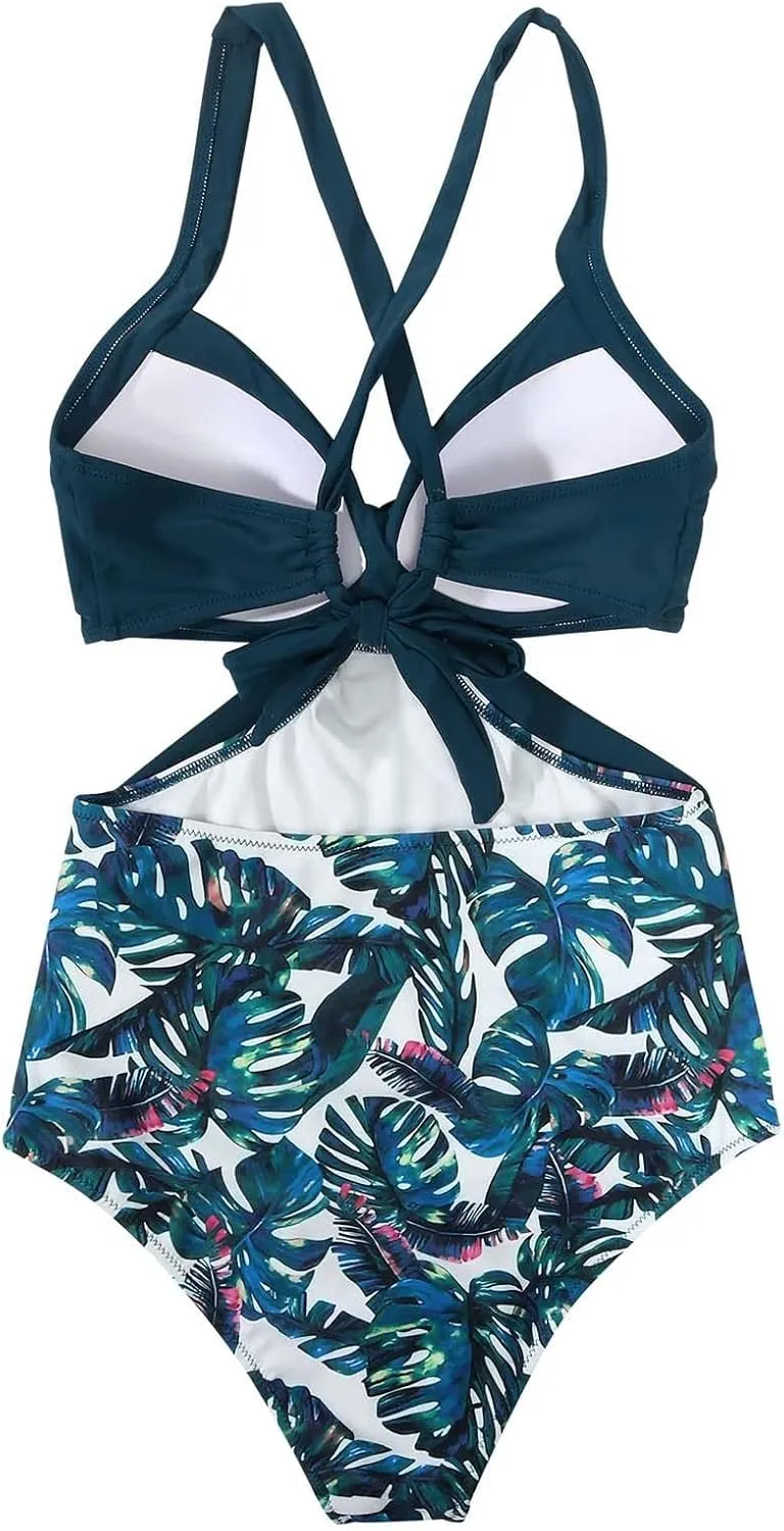 Rvidbe Athletic 1 Piece Swimsuits for Women Training Sport Tummy Control Bathing Suits Sexy Bikinis For Women