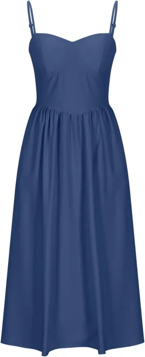 Sexy Maxi Dresses for Women 2024 Slim Fit Ruched Adjustable Spaghetti Strap Dresses Solid Back Tie Flowy Dresses