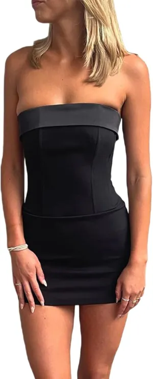 Sexy Strapless Off Shoulder Floral Mini Dress Sleeveless Bodycon Runched Tube Dress Backless Party Club Short Dress