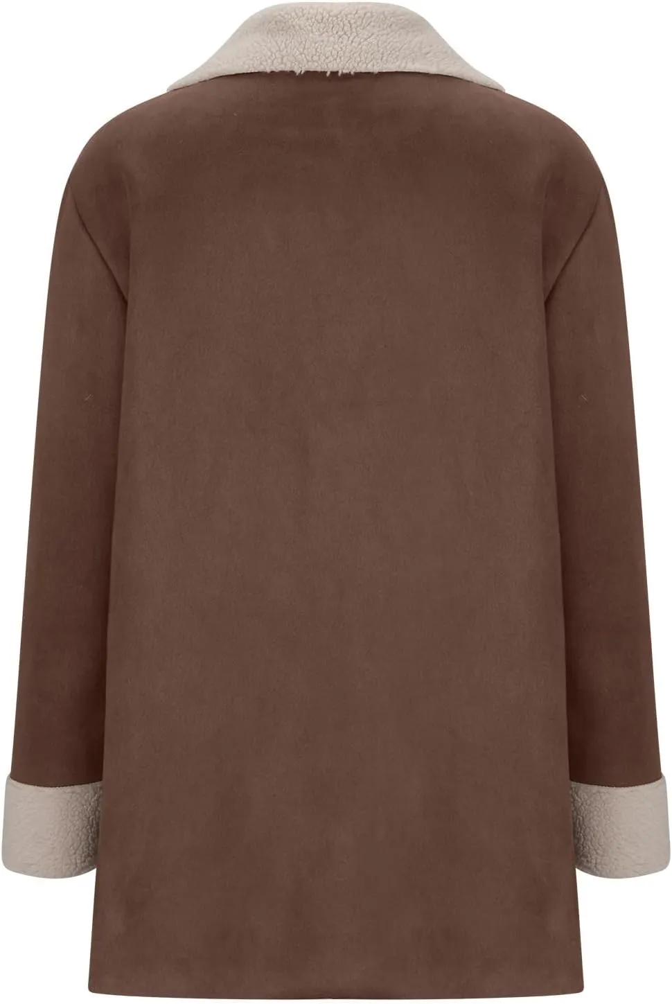 Sherpa Lined Jackets for Women Winter Suede Coats Long Trench Coat Single Breasted Overcoats Long Coats