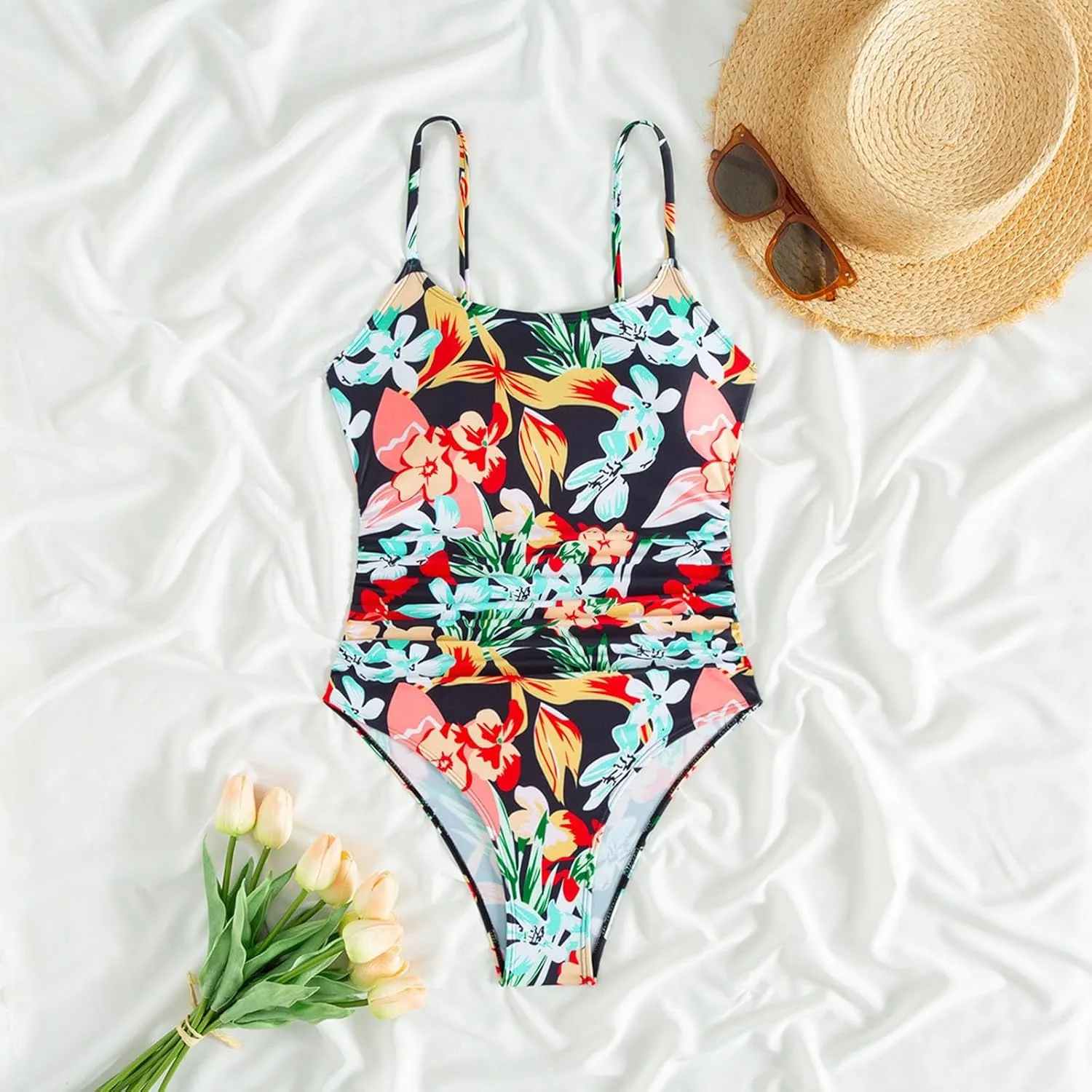 Split Bikini Women Gather Sexy Sling Backless Solid Split Swimsuit Swimsuit for Me