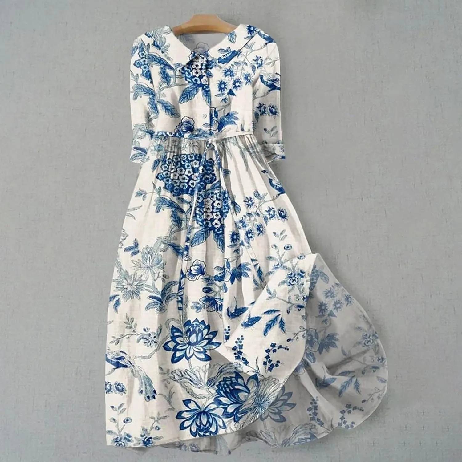 Summer Dresses for Women 2025 A Line Half Sleeve Maxi Dress Casual Comfy Dressy Trendy Summer Vacation Outift Clothes