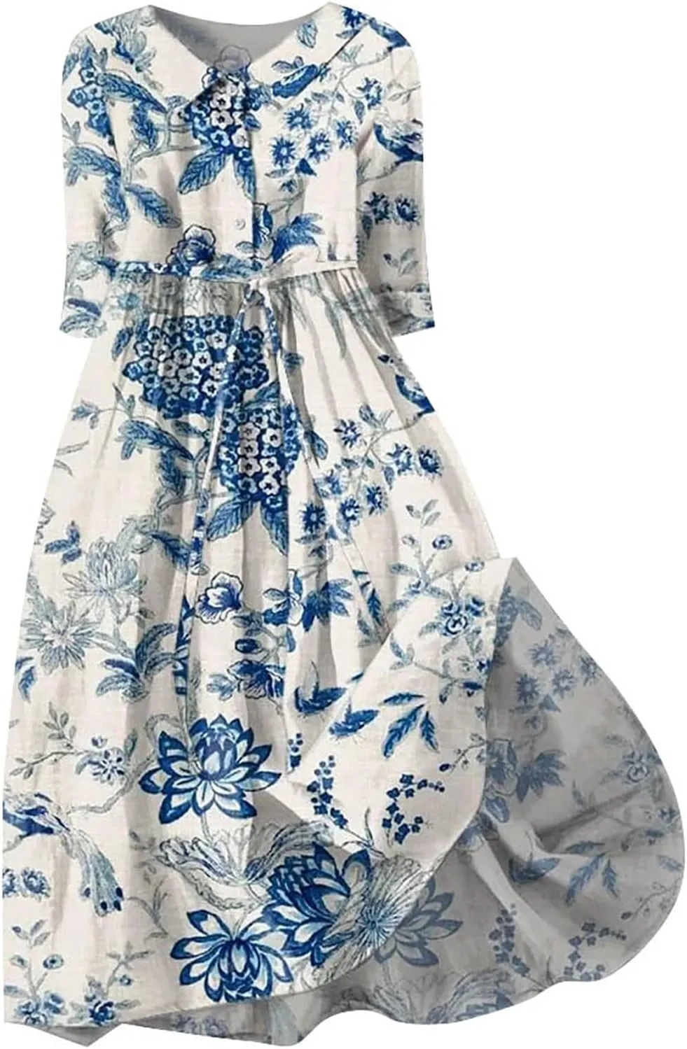 Summer Dresses for Women 2025 A Line Half Sleeve Maxi Dress Casual Comfy Dressy Trendy Summer Vacation Outift Clothes