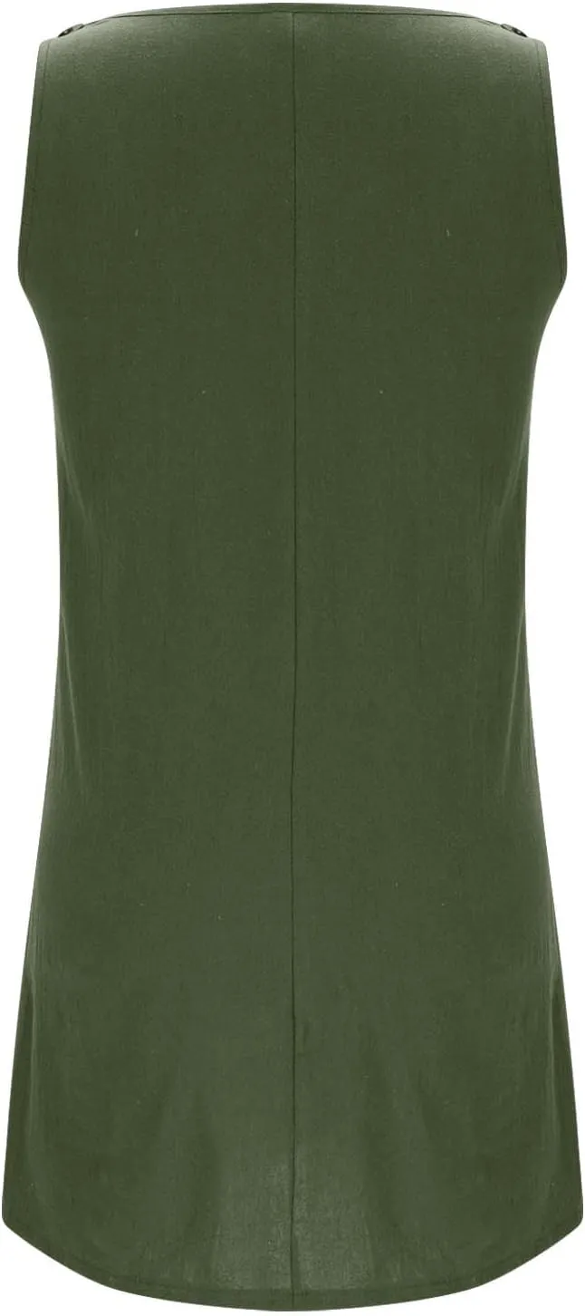 Summer Dresses for Women 2025 Casual Sleeveless Mini Shift Dress Beach Vacation Fashion Sundress with Two Pockets