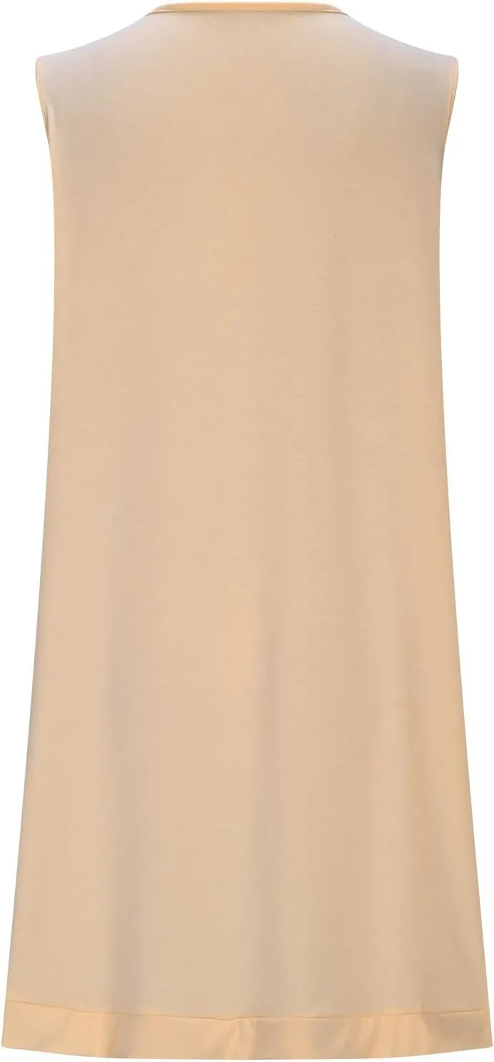Summer Dresses for Women 2025 Sleeveless Spring Sexy V-Neck Tank Dresses Causal Loose Beach Hawaiian Mini Sundress