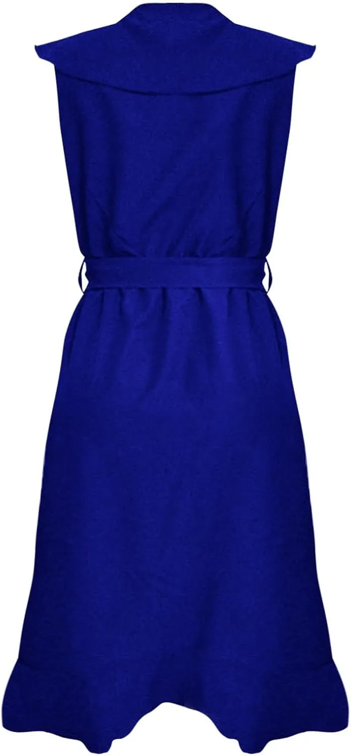 Summer Dresses for Women 2025,Wrap Midi Plain Simple Dress Boho Deep V Neck Short Sleeve Ruffle Hem Split Beach Dresses