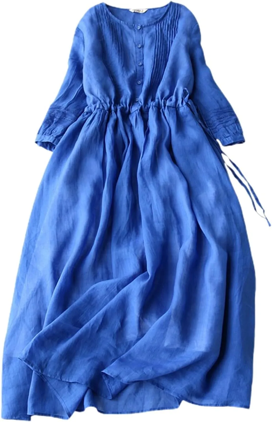 Sundresses for Women 2024 Waist up Slim 5/4 Sleeve Rundneck Casual Dress Summer Dresses for Women Golf Dresses for Women