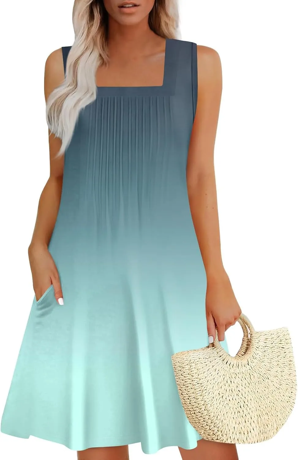 Sundresses for Women 2025 Boho Dresses for Women Summer Floral Print Dress Ruched Going Out Dress Beach Sundress
