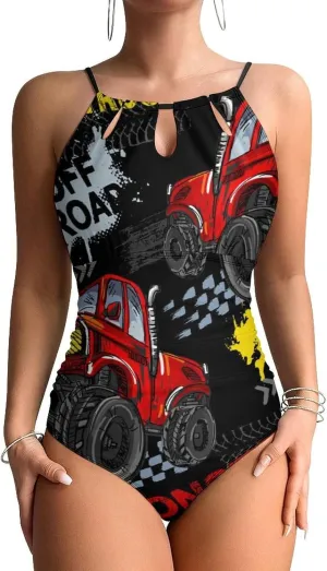 Supdreamc One Piece Swimsuit for All Women, Backless Swimwear Monokini Beachwear