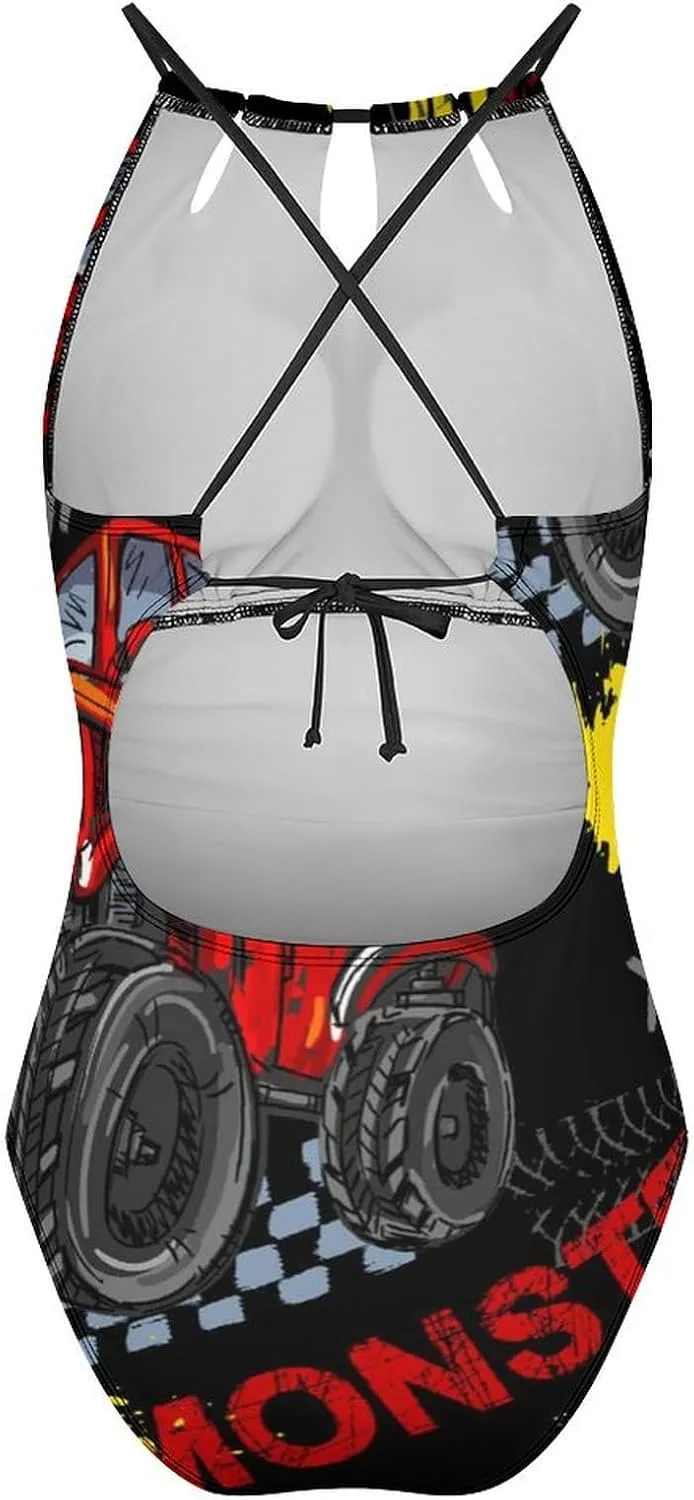 Supdreamc One Piece Swimsuit for All Women, Backless Swimwear Monokini Beachwear