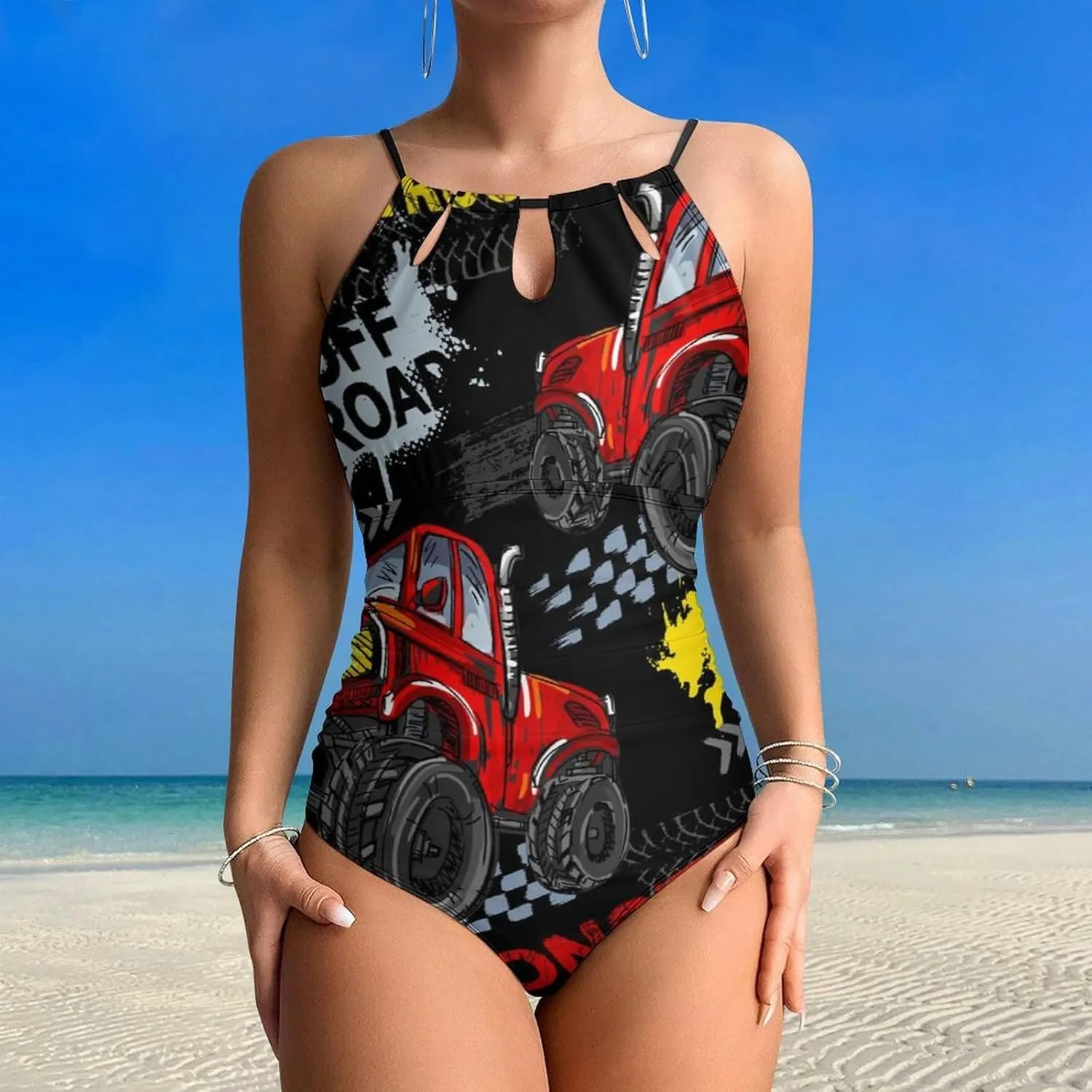 Supdreamc One Piece Swimsuit for All Women, Backless Swimwear Monokini Beachwear