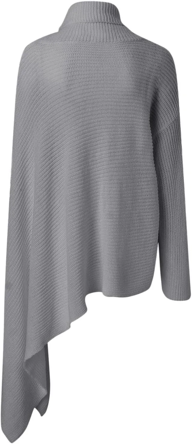 Sweater for Women Long Sleeve High Neck Knitted Pullover Plain Fall Tops Loose Fit Spring Oversized Turtleneck Warm Winter