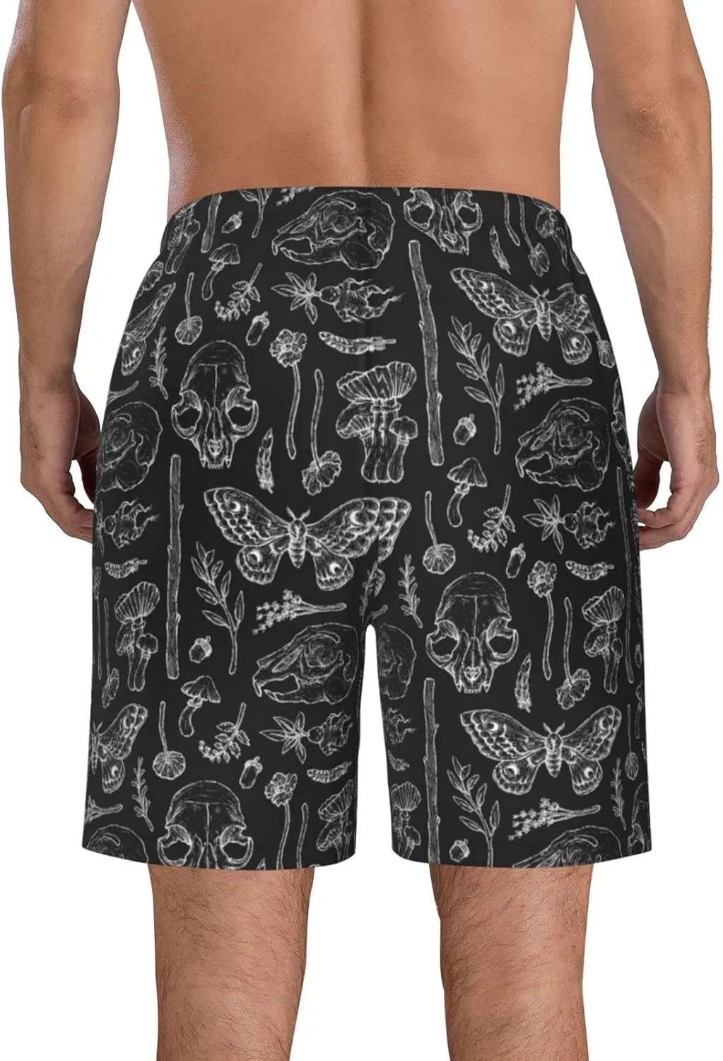 SWEET TANG Men's Soft Short Pants Breathable Beachwear Loose Shorts with Pockets